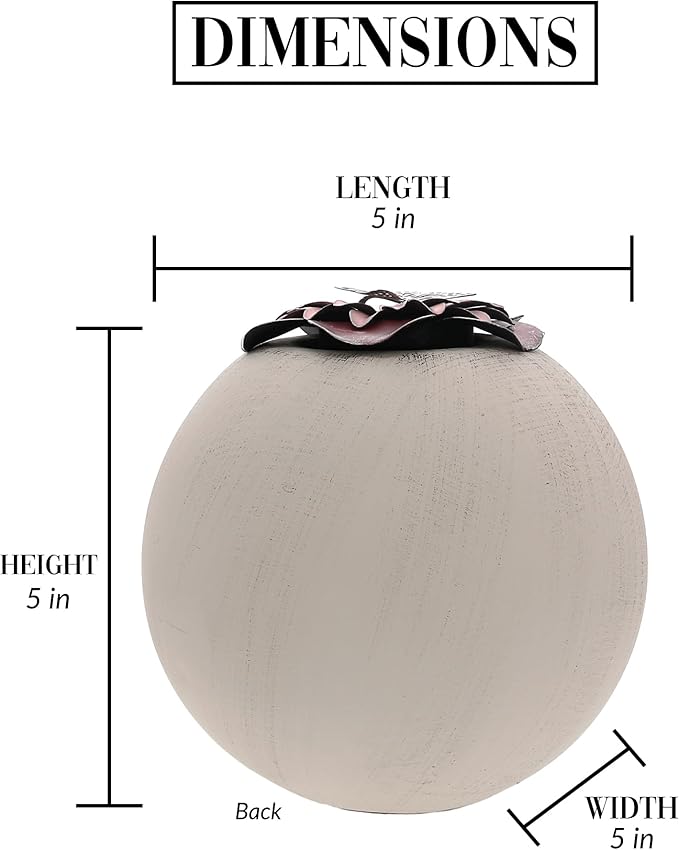 Pavilion Gift Company - 5” Home Terracotta Candle Holder, Tealight Candle Holder Home Decor, House Warming Presents for New Home, New Apartment Gifts for Women, 1 Count, White/Pink
