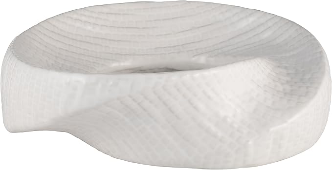 Decorative Home Decor Sculpture – Bathroom Accessory, Office and Room Decor Statement Piece – Modern Statue Accent for Living Room Decor, Bookself, Coffee Table or Artful Ornaments – 10" White