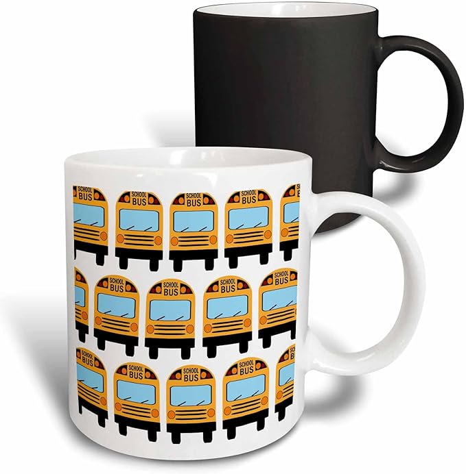 3dRose School Bus 11oz Magic Transforming Mug