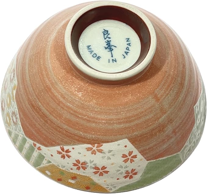 Traditional Style Japanese Ceramics Rice Bowl Chawan Pottery, Dishwasher Microwave Safe Made in Japan (Yuuzen, Small (nakahira))