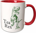 3dRose Tea Rex. 15oz Two-Tone Red Mug