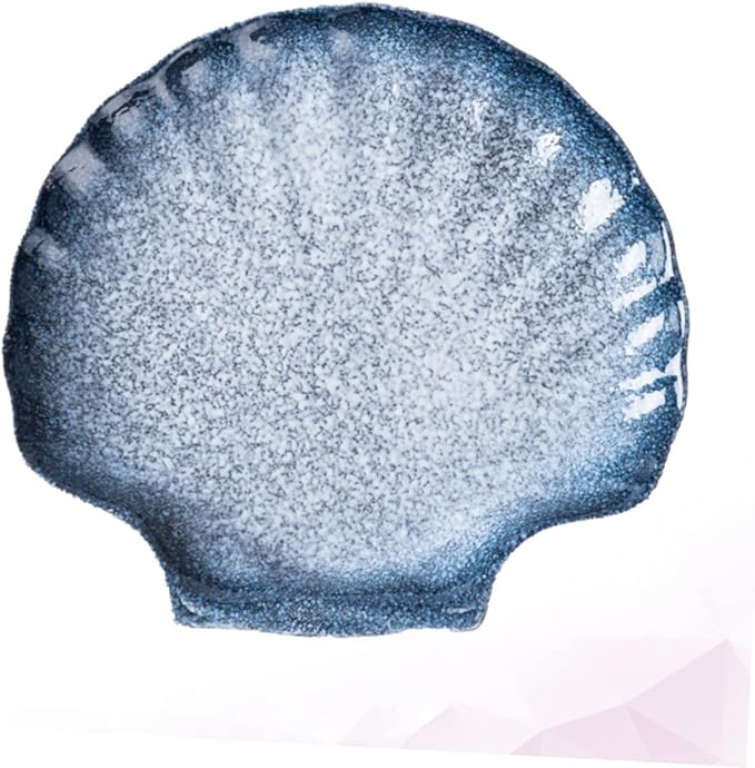 OUNONA Shell Shape Porcelain Plate Dish for Dinnerware Ceramic Plate for Salad Noodles