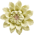 CEUYGT Handmade Ceramic Wall Flower Decor - Yellow King Protea Design, Elegant Home Wall Art for Living Room, Bedroom, or Office Decoration Yellow 4.72"(Large)