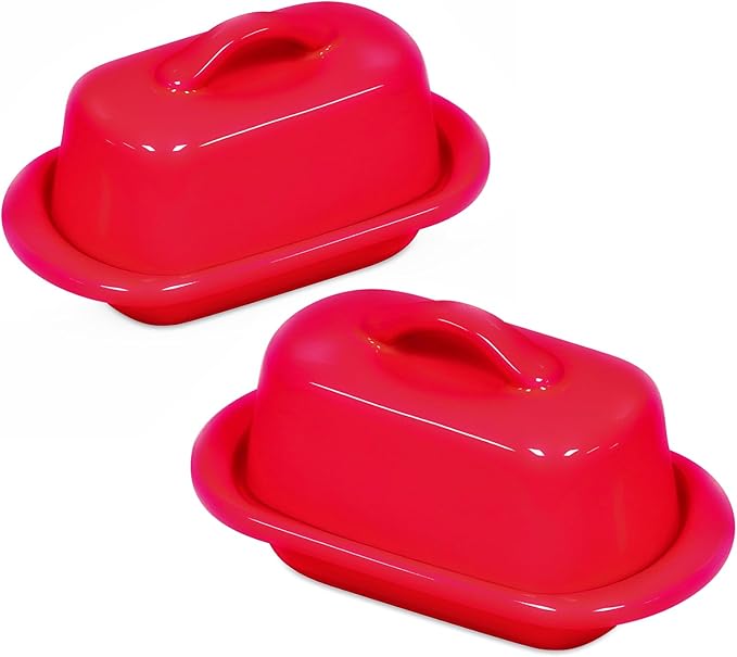 Chantal Mini Butter Dish Set of 2 (Red)