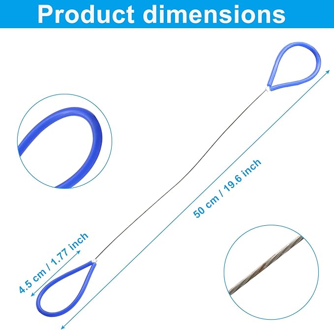 Moicstiy 6 Pcs Clay Cutter Wire, Pottery Wire Tool with Blue Handle for Ceramic Sculpting, Studio Crafting & Wheel Throwing