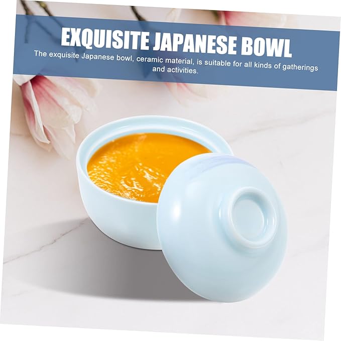 Japanese Green Porcelain Egg-shaped Soup Bowl Creative Ceramic Dessert Dish for Home Kitchen Use and Dining Table for Serving Noodles Salads