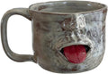 Handmade Face-shaped Ceramic Mug, Expressive Sculptural Coffee Cup with Tongue Design, Funky Novelty Handmade Cup & Tea Cup for Office and Home, Unique Artisanal Pottery