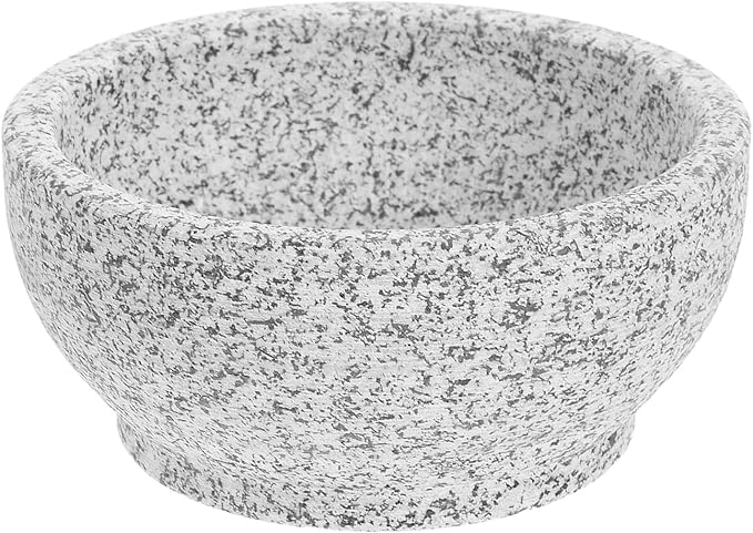 Korean Stone Bowl for Bibimbap 14pcs Set Granite Cooking and Serving Bowls Heat Retentive Stone Pot for Korean Restaurants and Home Cooking