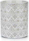 KOOV Kitchen Utensil Holder, Large Utensil Holders for Countertop, 6 x 7 Inches Ceramic Utensil Crock, Deep and Stable, Cooking Utensil Holder, Embossed Pattern, White