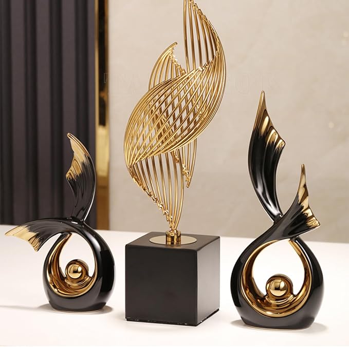 Sculptures Statues Modern Abstract Sculptures Decoration, Ceramic Decorative Sculpture, Statue for Office Decoration, Bedroom, Apartment, Decorative Artistic Living Room