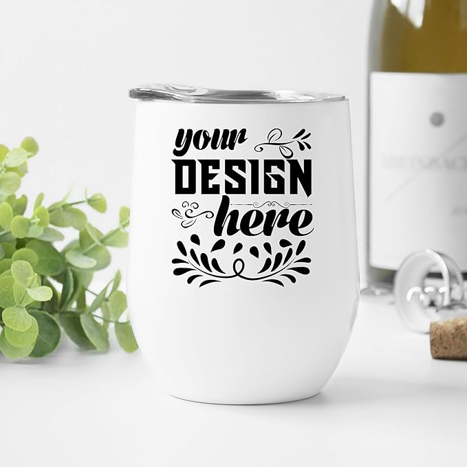 Sexy Smart Korean White Ceramic Asian Coffee & Tea Gift Mug or Korea Cup - 12oz Wine Tumbler Stainless Steel