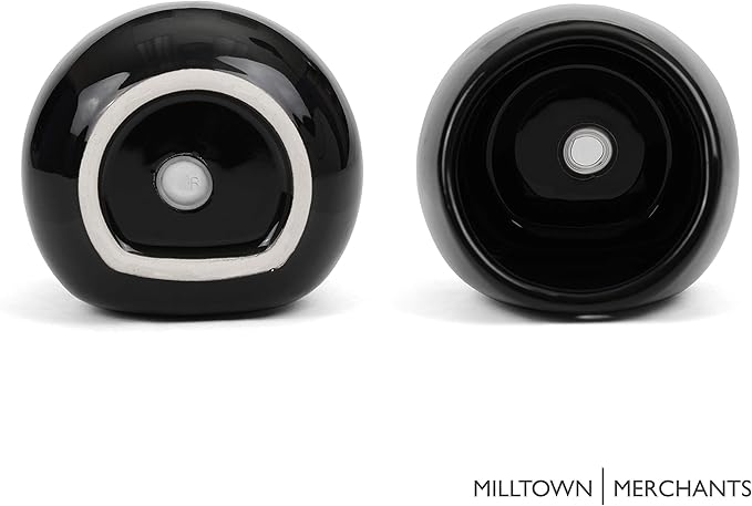 Milltown Merchants Succulent Wall Planters - Wall Vases - Black Ceramic Wall Mounted Planters - Succulent Plant Pots - Hanging Vases for Living Wall (2 Pack/Modern/Black)