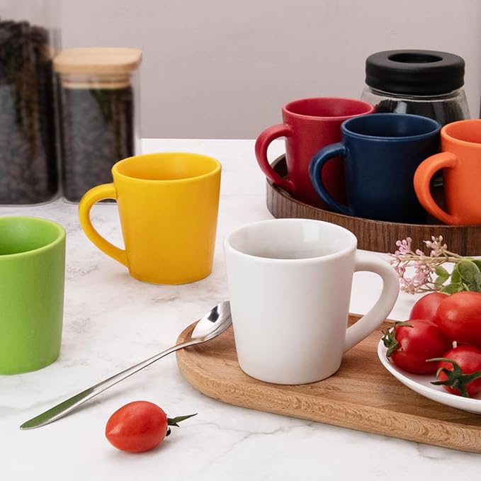4.2 oz Espresso Cups Set of 2, Ceramic Coffee Mugs Demitasse Cups, Small Espresso Mugs for Shot of Coffee, Tea Cups with Handles, Gift for coffee Lovers