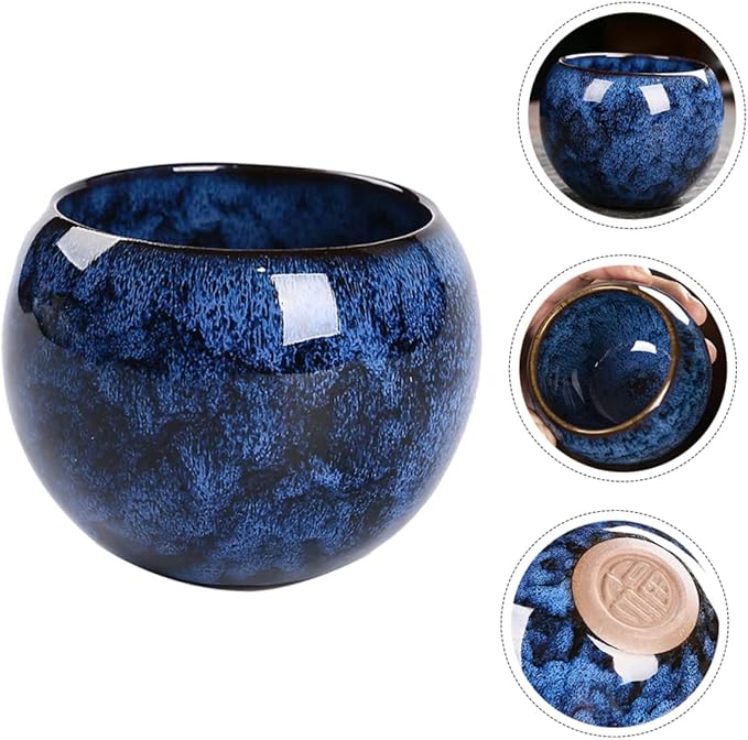 BESPORTBLE Ceramic Teacup Japanese Sake Cup Antique Tea Cup Asian Tea Cups Cover Water Tumbler Latte Cups Juice Cups Drinking Mugs Kungfu Tea Cups Handleless Ceramic Cup Simple Ceramics Glass