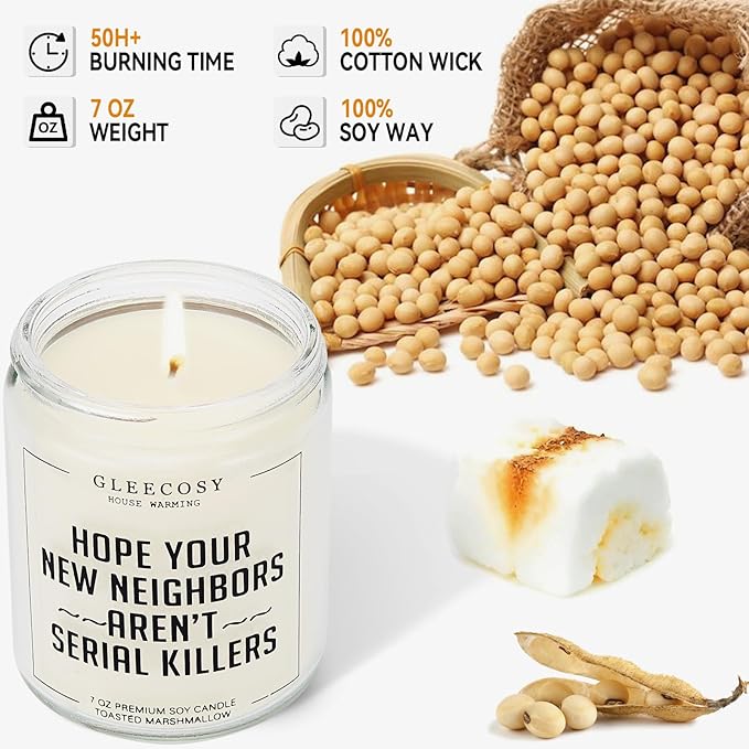 Home Housewarming Scented Candle – Funny New House Warming Gift Ideas for Apartment, Neighbor, Homeowners