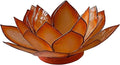 Om Gallery Capiz Shell Lotus Flower Decor Tealight Candle Holder for Serene Ambiance - Handmade Decorative Candle Holders for Meditation, Yoga, and Relaxation, Mango