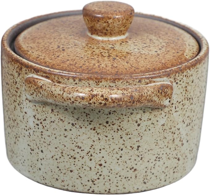 PRETYZOOM Japanese Ceramic Stew Pot Pot Lid Soup Steaming Bowl Kitchen Tableware Small Stew