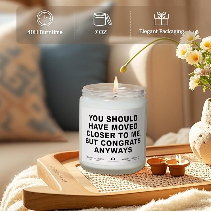Housewarming Gifts New Home, Best Housewarming Gifts 2026 - Handmade Vanilla Scented Candle - New Home Gift Candle Ideas, House Warming Gift for Friends Couple New Homeowner (7oz)
