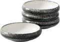 Uaral Serving Dishes,Salad Plate,Japanese Stoneware Appetizer Plate,Set Of 4,5.5 Inch,14 oz(White)