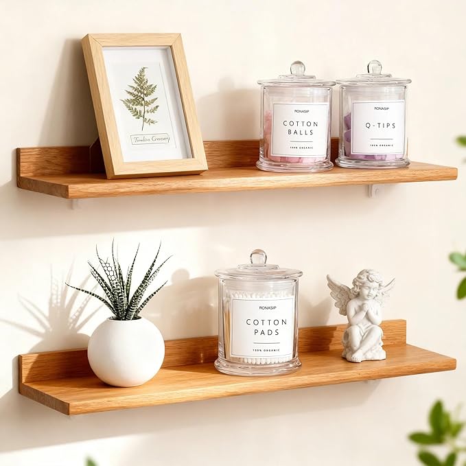 3 Pack Qtip Holder Dispenser, 16oz Bathroom Organizer and Storage Canisters, Glass Apothecary Jars with Lid - Home Decor, Room Decor Aesthetic(Transparent)