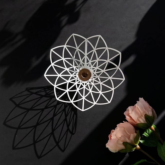 Oshadow Lotus Candle Holder - Candle Holder for Cute Decor - Decorative Candle Sticks Holder Decor - Flower Shaped Candleholder for Taper Candles,Coffee Table & Candles Home Decor - Boho Decor