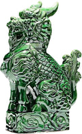 Ceramic Ornaments Auspicious Kirin Sculpture Living Room Study Desk Decoration Feng Shui Ornaments Asian Art Collection - Dark Green