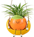Gardening Plant Gifts for Women: Cute Hanging Planter Gift for Plant Lovers Mother - Smiley Face Small Plant Pot for Succulent Flower Cactus Spider