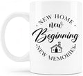 New Home Beginnings Memories Mug, House Warming Gifts New Home Ceramic Coffee Cup, Housewarming Gifts for Women Men, Homeowner Hostess Gift Coffee Tea Mugs 11 oz
