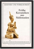 Framed Southeast Asian Ceramic Sculpture Poster Canvas Print Art Vintage Elegant Wall Art Painting Pictures Wall Decor for Living Room Home Decor Stunning Cultural Statue Art Print for Bedroom (Black framed,16L"X24W")