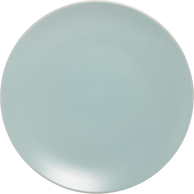 10 Strawberry Street Wazee Matte 8.25" Coupe Salad Plate, Set of 6, Mineral Blue