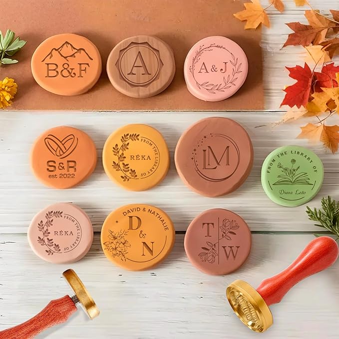 Custom Pottery Stamp for Clay - Personalized Logo & Design Maker, Perfect for Ceramics, Artisan Crafts, and DIY Projects - Easy to Use, Durable, and Unique Gift Idea (4inch - 10.16cm)