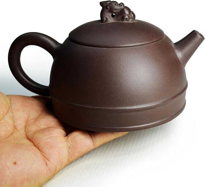 Yixing Clay Teapot 10oz Zisha Tea Pot Chinese Dragon Kungfu Tea Set Kettle (Clay purple 10oz)
