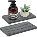 Water Absorbing Stone Drying Tray for Kitchen Counter Decor Bathroom Sink Organizer Soap Dish Dispenser Tray Diatomite Stone Fast Quick Drying Mat Bathroom Vanity Trays Sponge Holder Drink Coasters