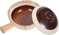 Earthenware Clay Pot 0.5l with Lid and Wire Handle Korean Stone Pot for Cooking Bibimbap Chinese-style Clay Casserole for Stove Use and Home Dining