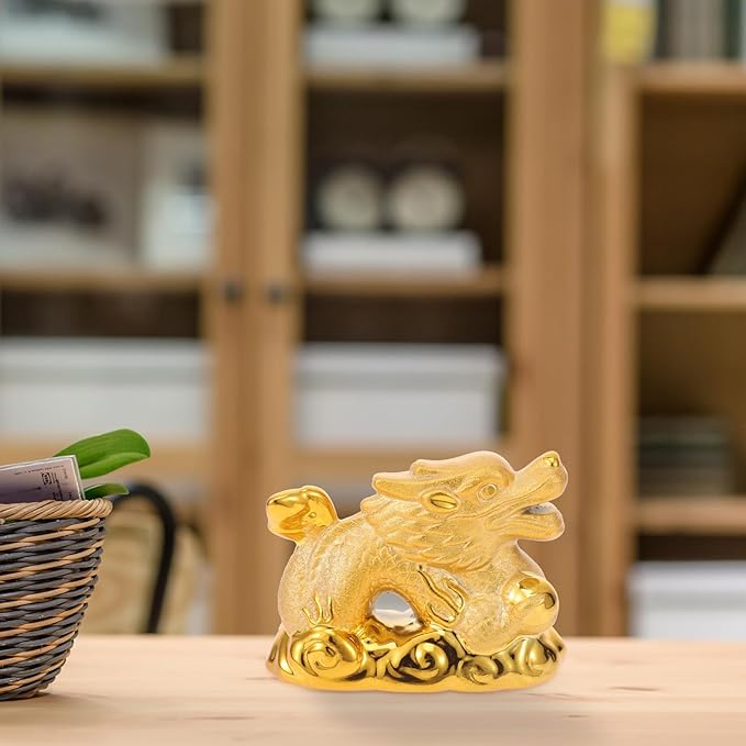 Dragon Figurine Sculpture Ceramic Dragon Decor Cartoon Tabletop Ornament for Home Decoration Collectible
