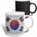 3dRose National flag of South Korea painted onto a brick wall Korean 11oz Magic Transforming Mug