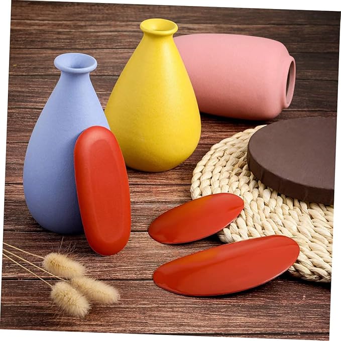 PLAFOPE 3sets Sculptural Clay Tools for Ornaments Mud Rib Sculpting Kit Red for Pottery Crafting and Shaping Compact for Easy Storage