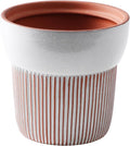 6.5 inch Terracotta Pot for Plants, Ceramic Plant Pot for Succulents, Cacti, Herbs, Vertical Ribbed Design,Planter Pot for Dried and Fresh Plants