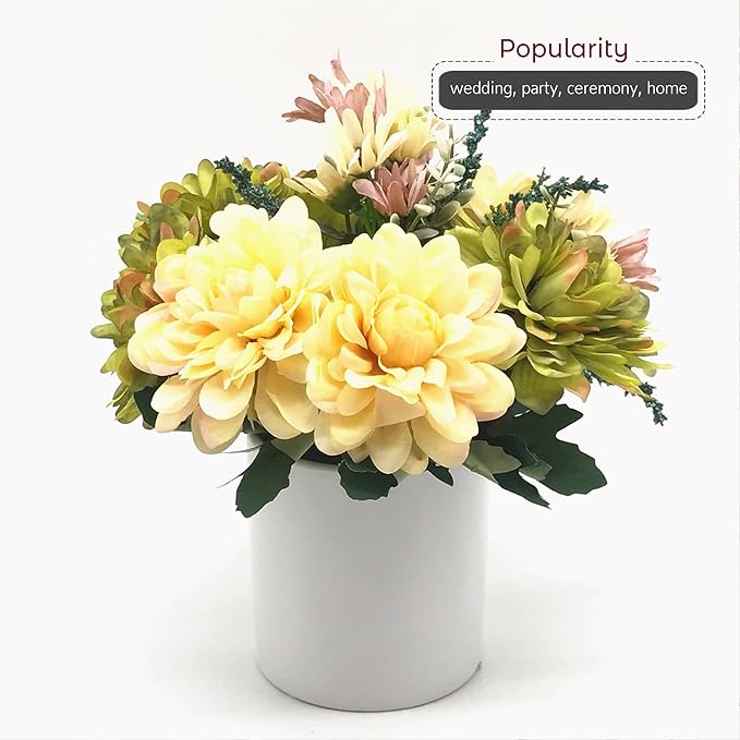 WGVI Matte White Ceramic Cylinder Vase Width 3.75" Height 4", Flower Arrangements, Candle Holder, Terrarium Planter Pot, Tabletop Storage Container Organizer Pen Brush Holder, Bulk Wholesale, 6 Pcs