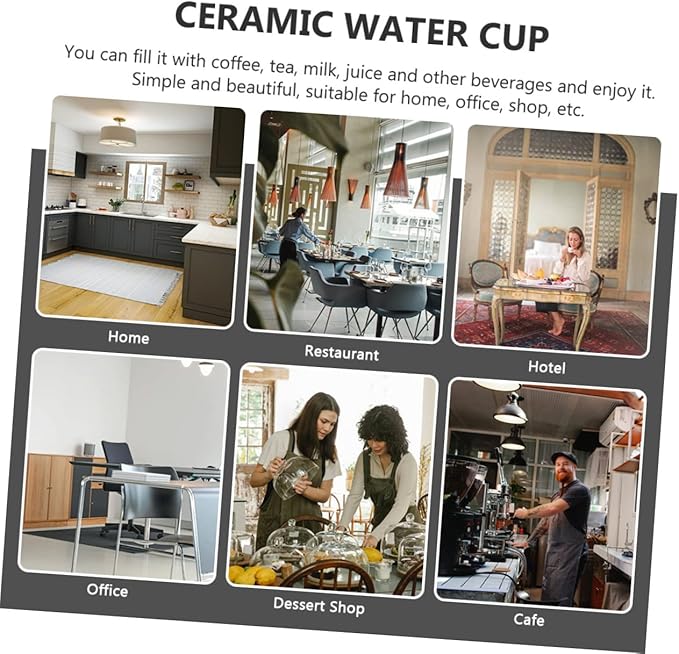 DECHOUS Chinese Tea Cup Porcelain Fair Cup Tea Brewing Mug Lightweight Ceramic Mug for Home Office