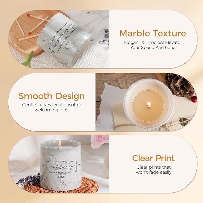 House Warming Gifts New Home 2026 - Housewarming Candle Gift for Women, Men, Friend, Family, New Neighbor - New Home Gift Ideas New Homeowner Gifts House Warming Party Decor Ceramics Scented Candle
