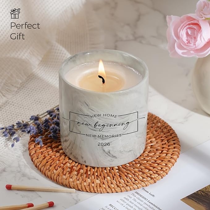 House Warming Gifts New Home 2026 - Housewarming Candle Gift for Women, Men, Friend, Family, New Neighbor - New Home Gift Ideas New Homeowner Gifts House Warming Party Decor Ceramics Scented Candle