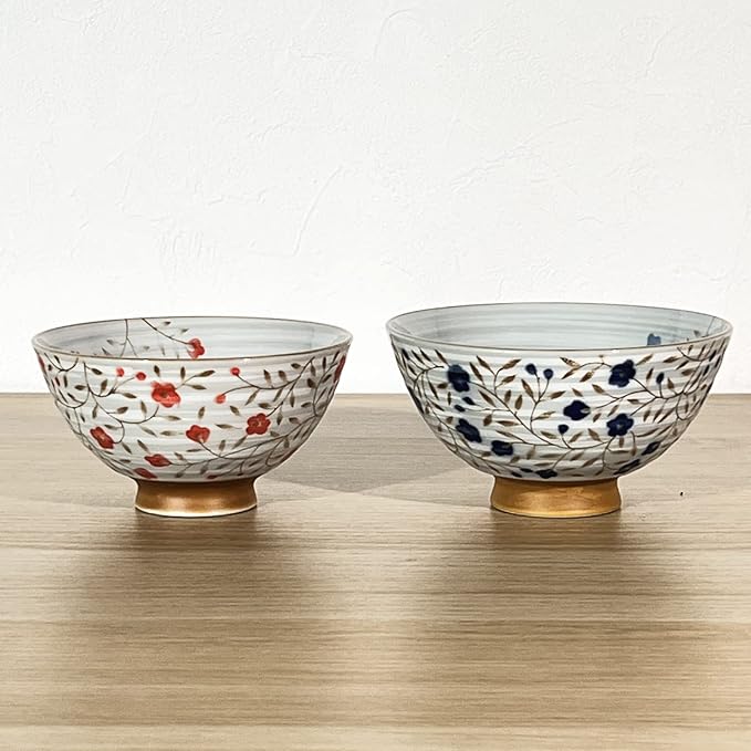 Traditional Style Japanese Ceramics Rice Bowl Chawan Pottery, Dishwasher Microwave Safe Made in Japan (Kohiki Kozakura, Medium (oohira))
