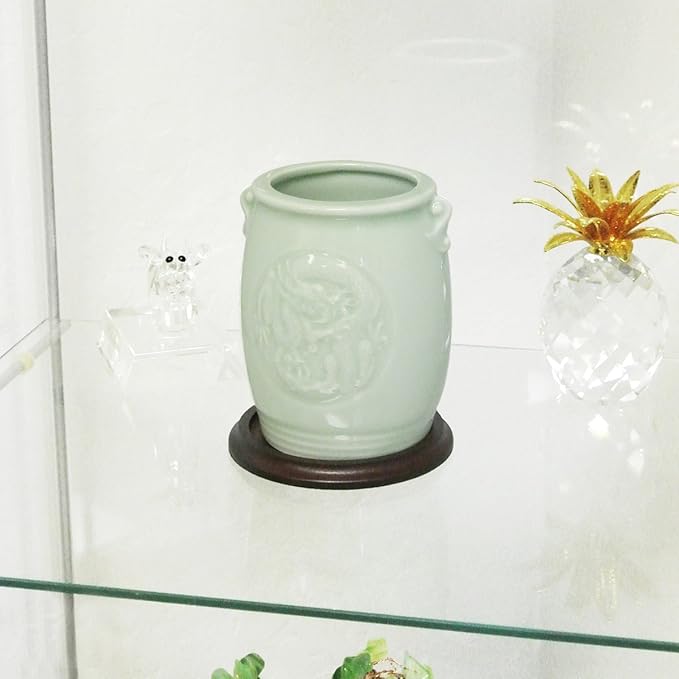 Wrapables Gifts & Décor 4.5 Inch Chinese Dragon & Phoenix Ceramic Vase