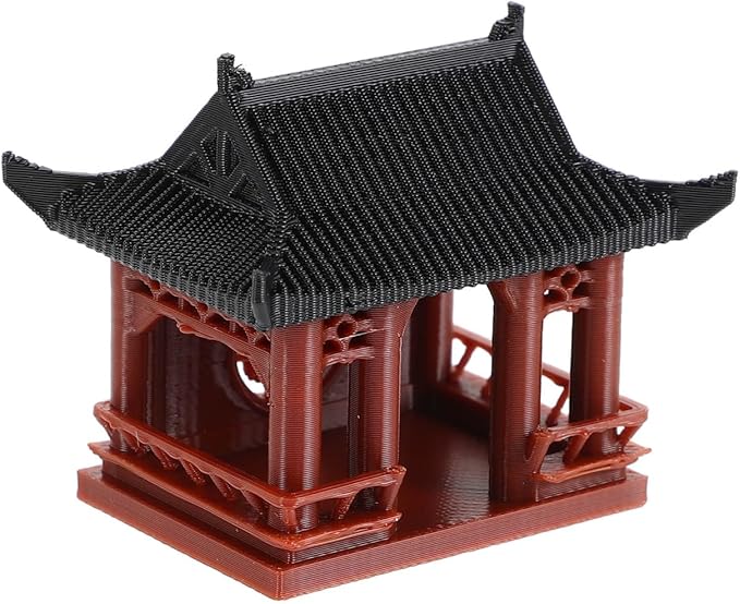 PRETYZOOM Miniature Pavilion Ornament Asian Style Pagoda Sculpture for Bonsai Gardens Tabletop Decor Zen Garden Accessories for Fish Tanks and Miniature Landscapes
