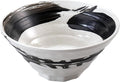 Artisan One-Stroke Noodle Bowl - Handmade Japanese Ceramic Ramen & Udon Bowl, White