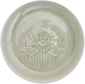 NOVICA Artisan Handmade Celadon Ceramic Dinner Plate Green Lotus Flower Thailand Tableware Dinnerware Floral [1.2in H x 10in Diam.] 'Flavorful'