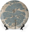 Chinoiserie Tree Vintage Plates for Display Indigo Asian Scenic Wedding Home Supplies Kitchen Club Holiday Party Decorations Personalized Gifts for Men Women Halloween, 6", 7", 9", 10"
