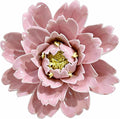 CEUYGT Handmade Ceramic Wall Flower Decor - Peony Home Wall Art, Perfect for Living Room, Bedroom, or Office Decoration Pink Peony 4.72"(Large)