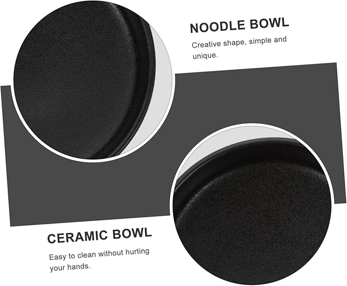 LIFKOME Key Bowl Serving Bowl Ceramic Frosted Ramen Cute Japanese Noodle Instant Noodle
